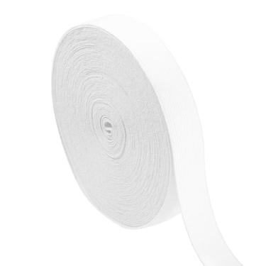 Imagem de Faixa elástica de 2,5 cm para costura de 16 metros, cintura elástica dupla face branca de 2,5 cm para saias de costura