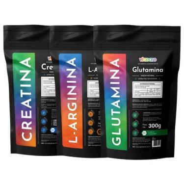 Imagem de Creatina - L-Glutamina - L-Arginina  300g  vitaease, Sem sabor