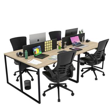 Imagem de Estação de Trabalho Mesa Plataforma Industrial 4 Lugares Office Netmobil