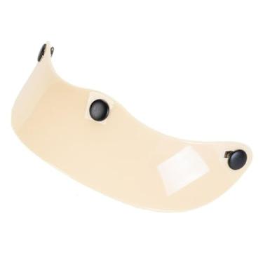 Imagem de Generic Capa de viseira de capacete universal com 3 encaixes, fácil de instalar, proteção solar de substituição, protetor solar para capacetes 3/4, Bege