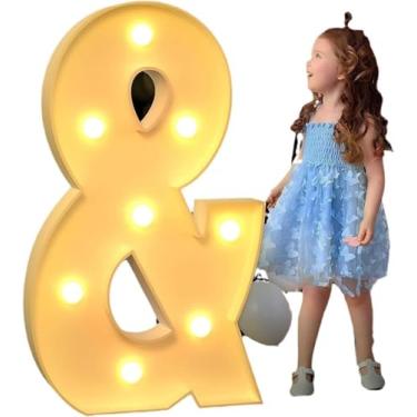 Imagem de Decoração De Casamento 4ft Marquee Up Letras Grandes Letras De Letreiro Led Sinal De Carta Para Festa Em Casa Bar Festival De Casamento Decorações De Aniversário Decoraçã, &, 120CM