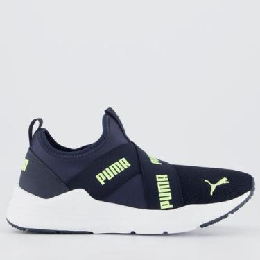 Imagem de Tênis Puma Wired Run Slip On Feminino Marinho, 34