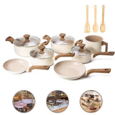 Imagem de Jogo de Panelas Premium 10 Peças 2mm Completo Revestimento Cerâmico An