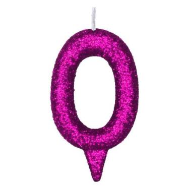 Imagem de Vela De Aniversário Número Magic Glitter Rosa - PartiuFesta