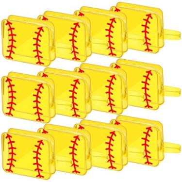 Imagem de Bolsa de cosméticos de softball Reginary Clear PVC para mulheres (12 u
