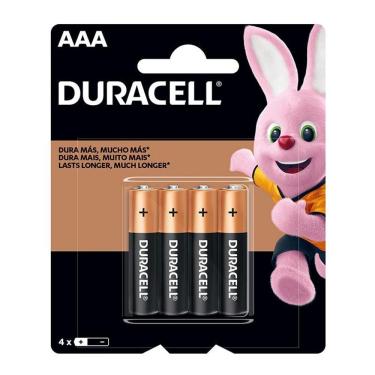 Imagem de Pilha alcalina palito AAA com 4 unidades Duracell
