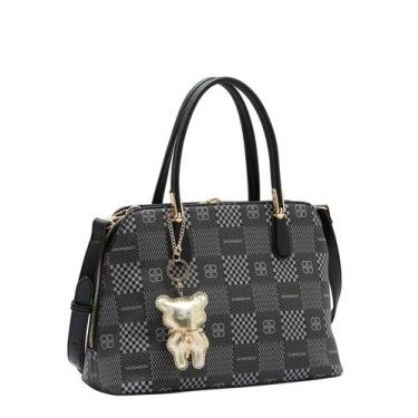 Imagem de Bolsa Feminina de Mão Chenson CG85096 Original Elemento Gráfico, Preto