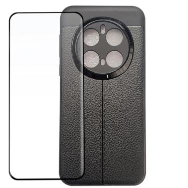 Imagem de TNKISRY Capa para Honor Magic7 Pro (6,8 polegadas), capa de grau militar, proteção total resistente ao desgaste e queda, película protetora de tela temperada [1 unidade] preta