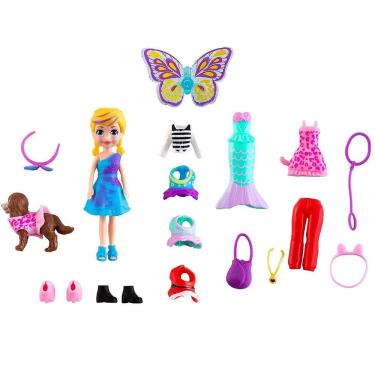Imagem de Boneca Polly  Kit Cachorro Fantasias Combinadas - Mattel