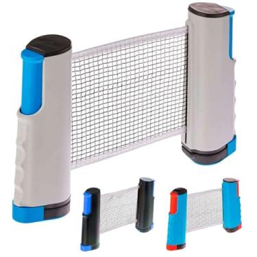 Imagem de Rede Retrátil Ping Pong 1,67 Metros Universal Tênis Mesa (azul com cinza)