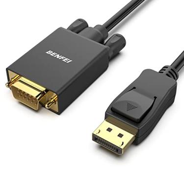 Imagem de BENFEI Cabo DisplayPort para VGA de 1,8 m, cabo unidirecional DP DisplayPort computador para monitor VGA macho para macho, cabo banhado a ouro compatível com Lenovo, Dell, HP, ASUS e outras marcas