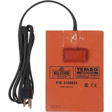 Imagem de Zerostart Aquecedor de almofada de silicone 3400034 Óleo de motor, fluido de transmissão, reservatório e aquecedor de fluido hidráulico, 5" (13 cm) x 7" (18 cm) | Aprovado pela CSA | 120 Volts | 500 Watts