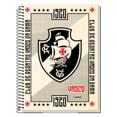 Imagem de Caderno Vasco Da Gama Espiral Capa Dura 1M Universitário 80F, 1920