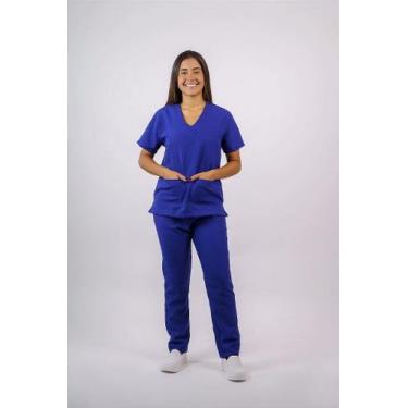 Imagem de Pijama Feminino Oxford Royal - Conjunto Hospitalar - Toka Brasil, P