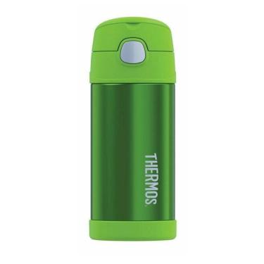 Imagem de Garrafa Garrafinha Térmica Infantil Thermos 355Ml Verde