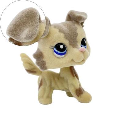 Imagem de Brinquedo de boneco de animal flocado Collie Dog 5 cm PVC Fuzzy 2210 -