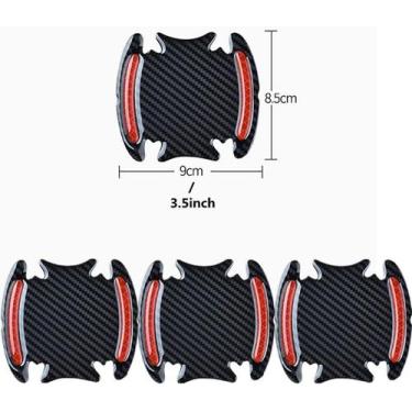 Imagem de 4pcs Carro Reflexivo Adesivo Porta alça porta protetor - HUOGUO