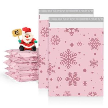 Imagem de Envelope METRONIC Christmas Pink Polyenvelope 37x48 cm, pacote com 50