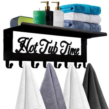 Imagem de Toalheiro Topspeeder com banheira de hidromassagem com 8 ganchos e pra