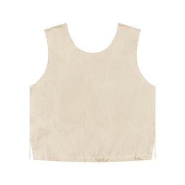 Imagem de Blusa Estampada Curta Com Decote Redondo E Fendas Laterais-Feminino