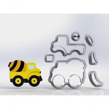 Imagem de Cortador Kit Obra Construção Caminhão Betoneira Tamanho 5Cm