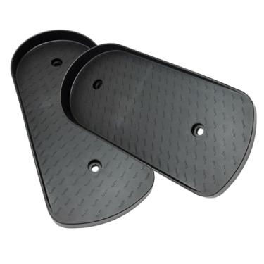 Imagem de YIJU 2 peças de pedal de escada, peças de pedais de máquina de remo, suprimentos universais, plataforma de máquina de escalada para esportes em ambientes, Preto
