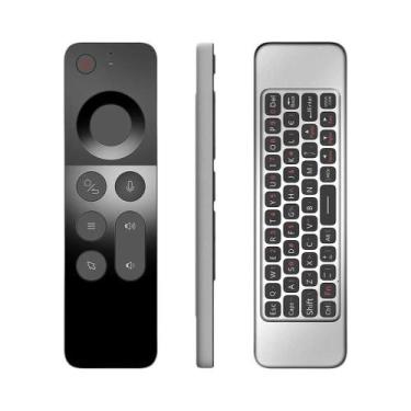 Imagem de Teclado Mini Sem Fio Com Controle Remoto Air Mouse Suporte De Voz Para