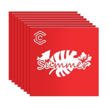 Imagem de 8 placas de gravação a laser 30 x 30 cm - 1,3 mm placa ABS de duas cores para placas externas, placas de porta, corte e gravação a laser DIY (vermelho/branco)