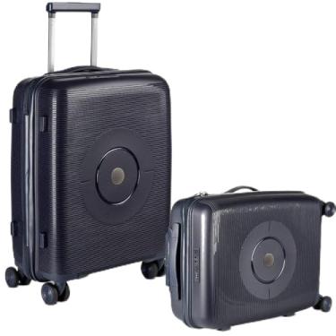 Imagem de Mala de Bordo 40L Azul com USB e Cadeado Integrado – Rodas 360°, Estrutura em PP Resistente, Alça Dupla e Abertura Frontal Prática