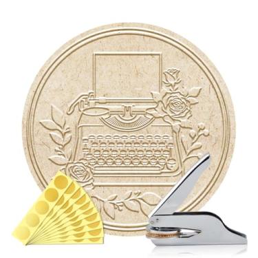 Imagem de ANATTASOUL Carimbo de livro personalizado vintage para máquina de escrever com estampa de rosas, carimbo de biblioteca durável com alça para livros, biblioteca, envelopes, documentos, convite