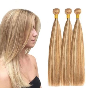 Imagem de Pacote de cabelo Gzorouzr P27/613 Highlight Brazilian Remy x3