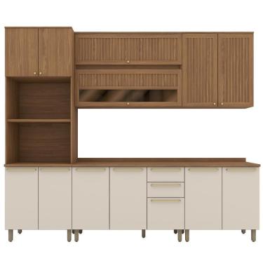 Imagem de Cozinha Modulada 7 Pecas 272 Cm Requinte Henn Nature Areia