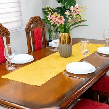 Imagem de Caminho de mesa jacquard natalino 1,40x1,40 quadriculado (DOURADO)