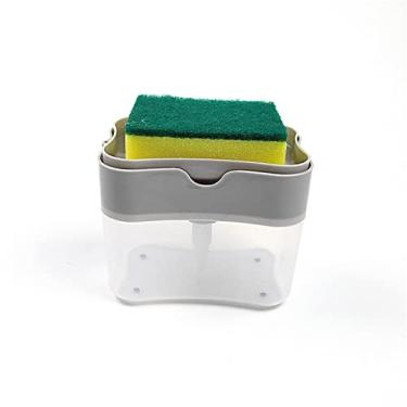 Imagem de Phefop Dispensador de Saboneteira Com Design Inovador de Prensa para Bancada de Plástico Leve (Cinza)