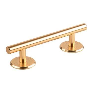 Imagem de simhoa Trilhos redondos para mini skate de dedo, rampa de aço inoxidável para treinamento e brinquedo educativo, Ouro 15 Cm