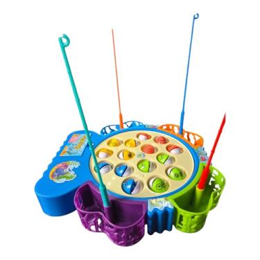 Imagem de Jogo de Pesca Infantil Eletrônico Musical com Peixinhos que Giram e 4 Varinhas Coloridas - Brinquedo Educativo Interativo para Crianças 3+ Anos | Desenvolve Coordenação Motora e Concentração