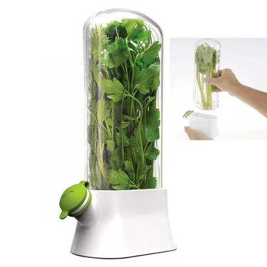 Imagem de Herbario De Ervas Frescas Recipiente Geladeira Conserva Alface Coentro Salsa Hortela Alecrim Vegetais Legumes