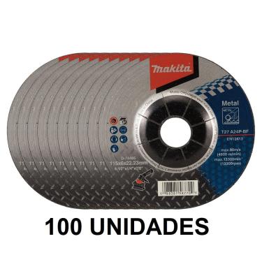 Imagem de Disco De Desbaste Para Aço 115mm Makita D-74485 - 100 Unidades