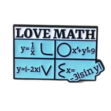 Imagem de Brooch Pins Love Math Equation Design Alloy Blue - Yiweisai