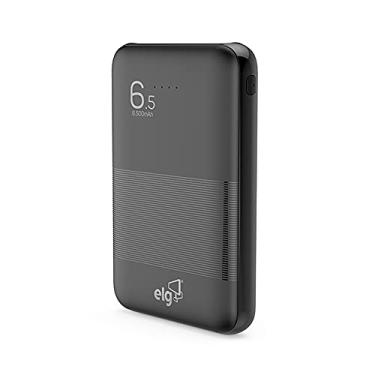 Imagem de ELG PB65, Carregador Portátil Universal Power Bank com Cabo Micro USB 6500mAh 2.1A, Carga Rápida, Preto