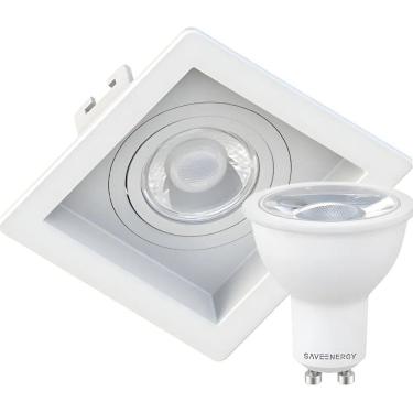 Imagem de Spot Embutir Led Quad - Preto Branco Frio 110V/220V  Bivolt 