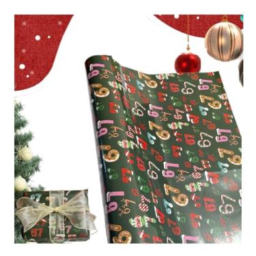 Imagem de 2 peças de papel de embrulho de Natal 67, papel de embrulho de meme, 67 memes engraçados para presente de Natal para adolescentes, 50 x 89 cm, papel de embrulho de Papai Noel 67 meme, exclusivo seis