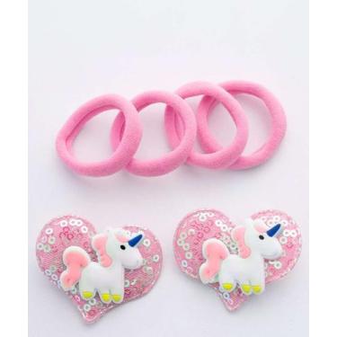 Imagem de Kit 6 Peças Presilhas E Elásticos De Cabelo Infantil M-04212 - MARISA,