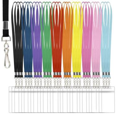 Imagem de Cordões MoHern para crachás de identificação com porta-cartões, 30 peç