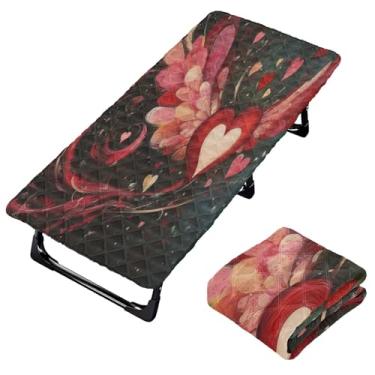 Imagem de Burbuja Lençol de berço com asas de coração para crianças, lençol de cochilo acolchoado portátil com faixa elástica para meninas e meninos, lavável na máquina, 63,5 x 127 cm