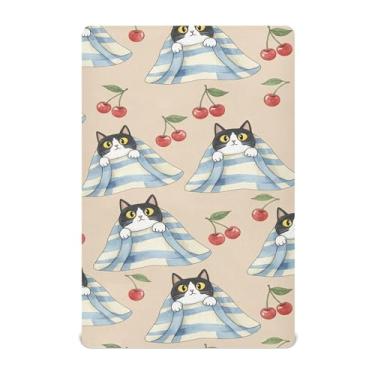 Imagem de Burbuja Lençol para berço de gatos para meninos e meninas, lençol com elástico 71 x 132 cm, macio e respirável