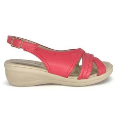 Imagem de Sandália Comfortflex Anabela Salto Baixo Conforto 24-88422-Feminino