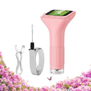 Imagem de Microscópio Portátil para Crianças,Brinquedo Científico com Ampliação 1000X,Lupa de Bolso para Exterior | para Aprendizes Jovens Exploradores da Atividades Finais de Semana em Casa