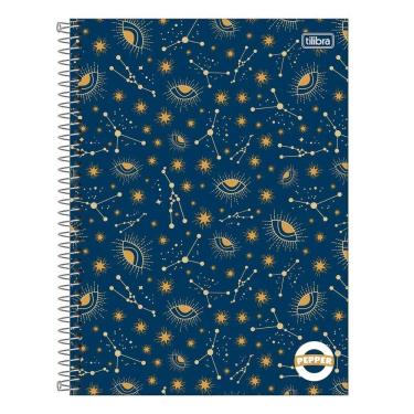 Imagem de Caderno Espiral Capa Dura Universitário Pepper Feminino 160 Folhas 10 Matérias Tilibra Estampa 5