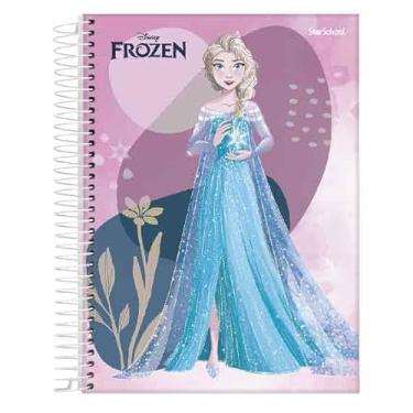 Imagem de Starschool – Caderno Pocket 1/8 Capa Dura Espiral FROZEN Disney | 80 Folhas | Tamanho de Bolso Ideal para Lembretes e Recados com Magia Disney
